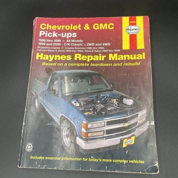 Haynes Other - Haynes Repair Manual 24065 Chevrolet & GMC Pick-up Truck 1988-1998 All Models